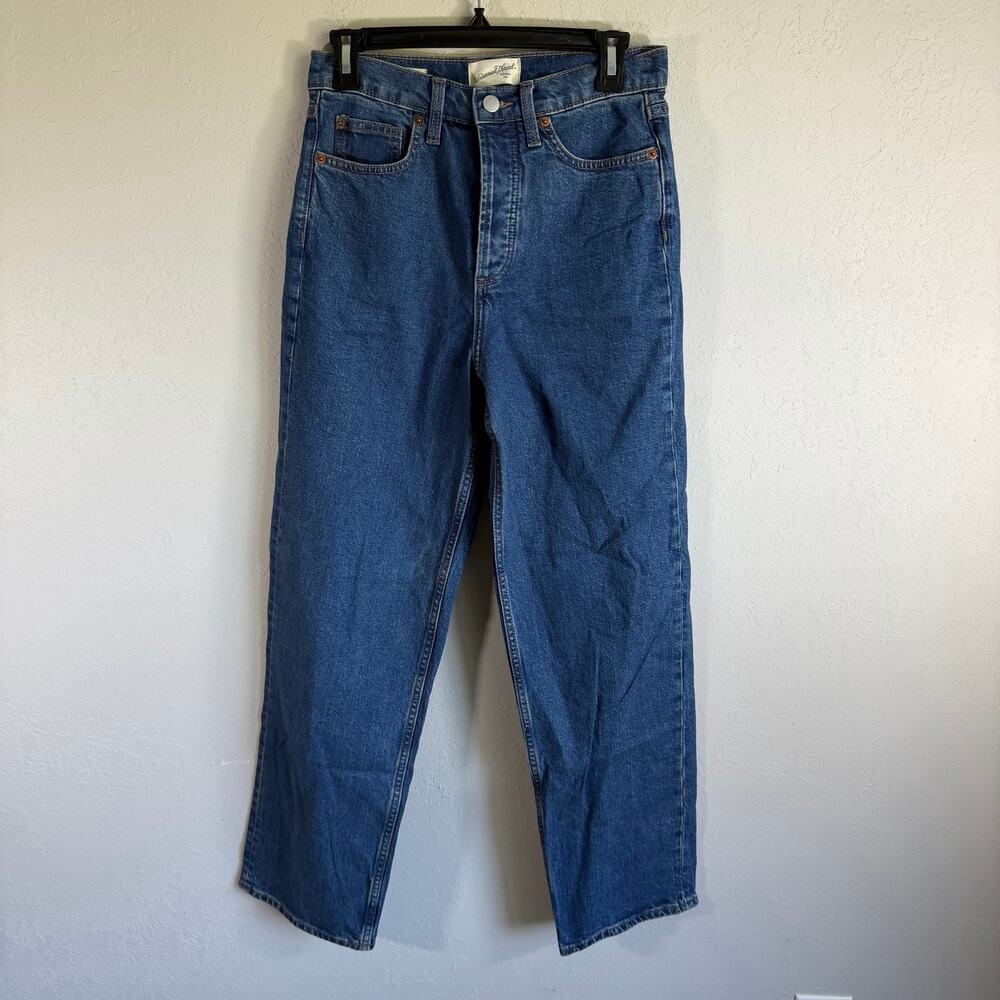 Universal Thread Highest Straight Leg Jeans Womens 4 Mid Wash Blue Denim Button